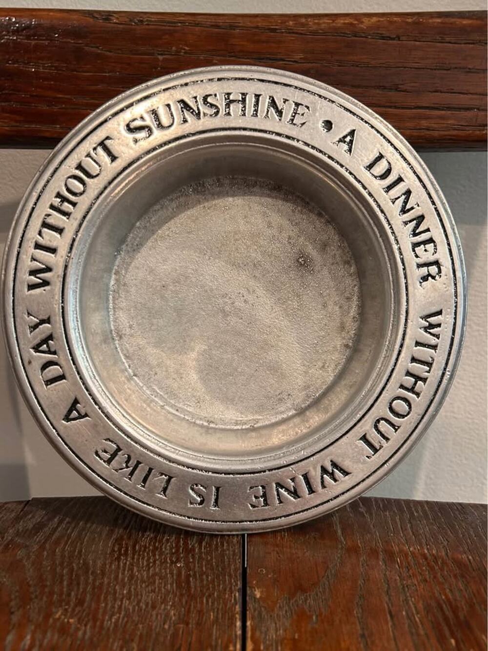 Vintage Wilton Armetale pewter wine bottle coaster